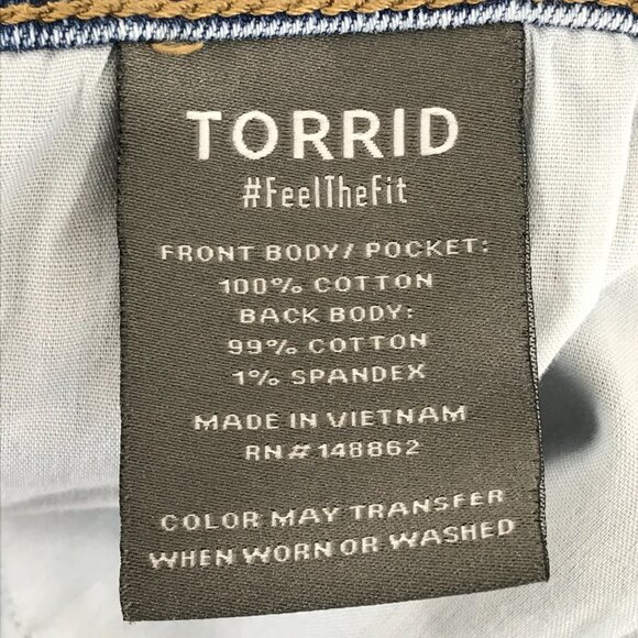 Torrid High Rise Straight Cargo Jean Women's Plus Size 24 Vintage Stretch Casual - Picture 13 of 15